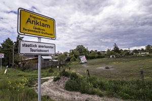 Ortsschild Hansestadt Anklam