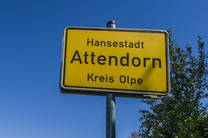 Hansestadt Attendorn Straßenschild