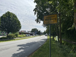 Ortsschild Hansestadt Warburg